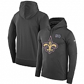 Men's New Orleans Saints Anthracite Nike Crucial Catch Performance Hoodie,baseball caps,new era cap wholesale,wholesale hats